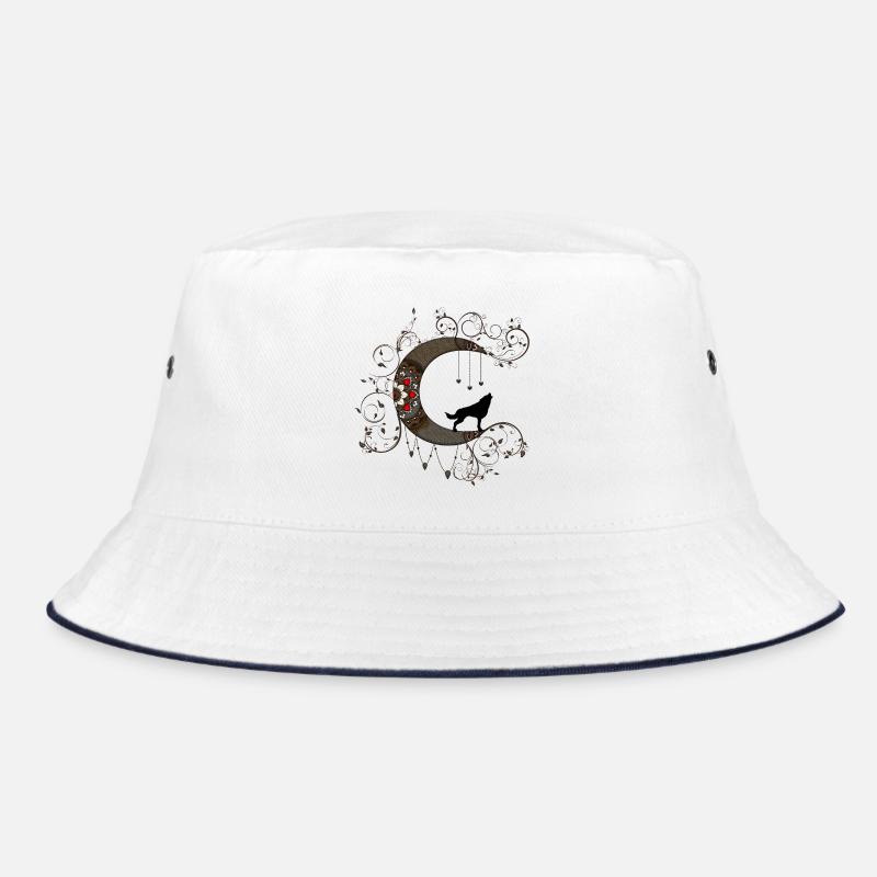 Wundervoller Mond mit Wolf Bucket Hat