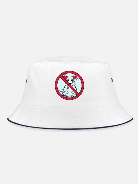 verboten schild durchgestrichen keine maus suess n - Bucket Hat - Weiß/Navy