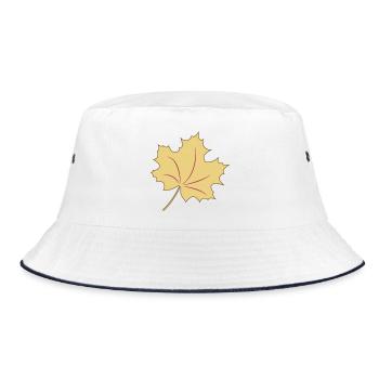 Leaf, autumn may come - Bucket Hat - white/navy - Front