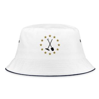 Rake, Shovel & Stars - Bucket Hat - white/navy - Front
