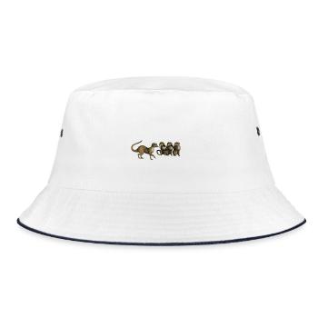 fun meerkats - Bucket Hat - white/navy - Front