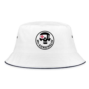 mr_adrenalin_pilot - Bucket Hat - white/navy - Front
