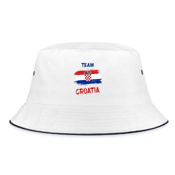 Team Croatia / Croatia gift Zagreb flag - Bucket Hat - white/navy - Front