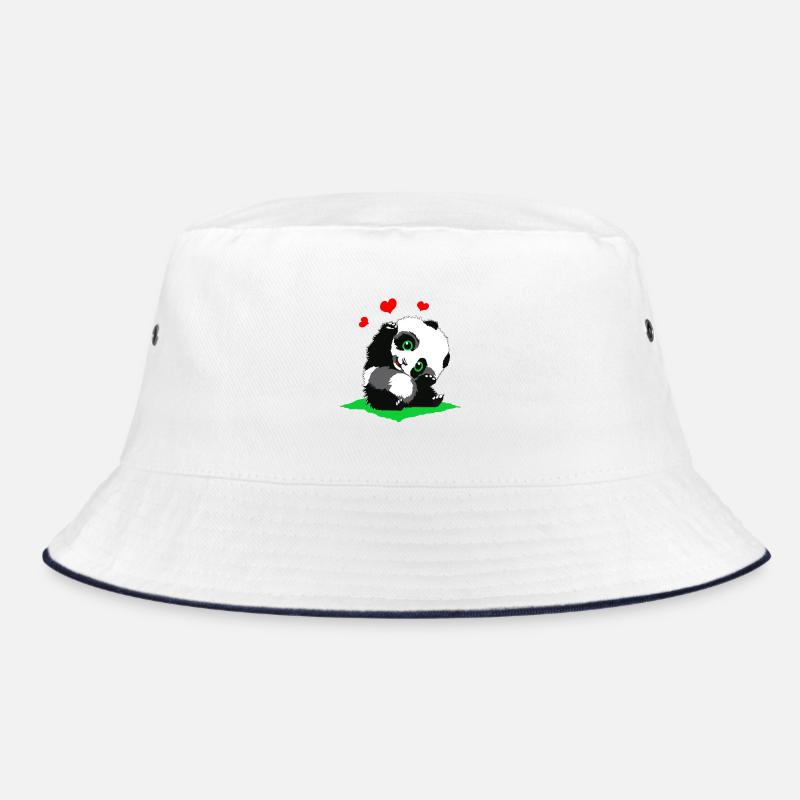 Kuschelpanda mit Herzchen Bucket Hat