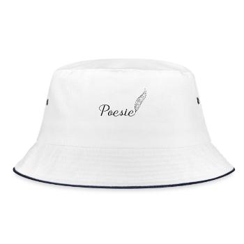 Cadeau d'écriture lyrique poésie plume poésie - Bob - blanc/marine - Devant