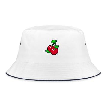 Red Cherries for cherry pickers - Bucket Hat - white/navy - Front