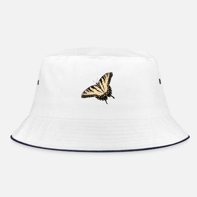 Lemon Butterfly Illustration Bucket Hat