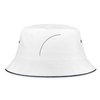 Viertelkreis - Bucket Hat - Weiß/Navy - Vorne