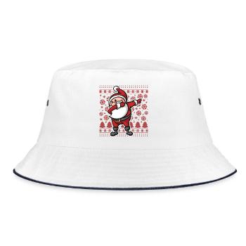 Noël laid Dab Dabbing Père Noël Noël - Bob - blanc/marine - Devant