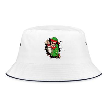 saltbae SANTA ELF - Bucket Hat - Weiß/Navy - Vorne