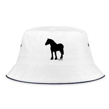 rappe-kaltblut - Bucket Hat - Weiß/Navy - Vorne