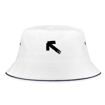 Arrow top left - Tape - Bucket Hat - white/navy - Front
