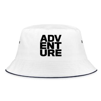 Adventure - Bucket Hat - white/navy - Front