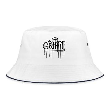 graffiti - Bucket Hat - white/navy - Front