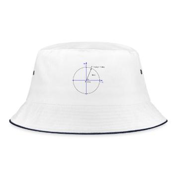 Euler's formula - Bucket Hat - white/navy - Front