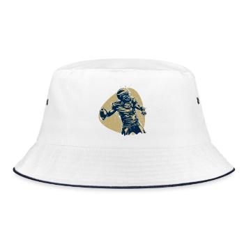 Quarterback Hero American Football Champion Retro - Bucket Hat - white/navy - Front