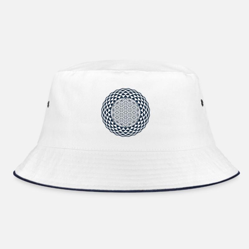 Torus, Sacred Geometry - Bucket Hat - white/navy