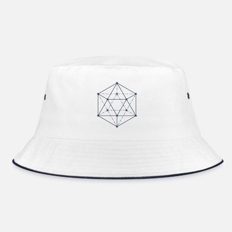 Blue Abstract Geometric Design Bucket Hat