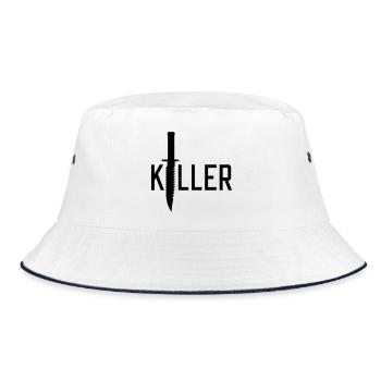 Killer - Bucket Hat - Weiß/Navy - Vorne