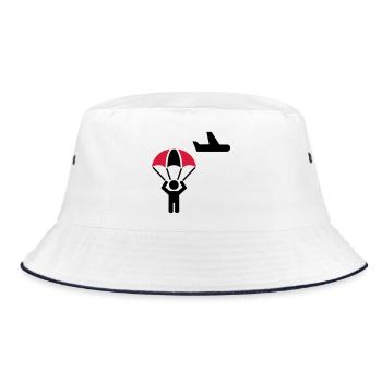 parachutist - Bucket Hat - white/navy - Front