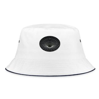 Vortex Grid Wormhole - Bucket Hat - white/navy - Front