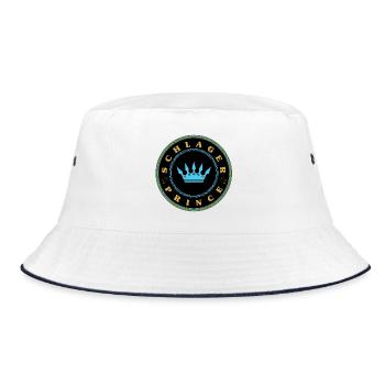 Schlager Prinz Schlagerprinz Partnerlook Team - Bucket Hat - Weiß/Navy - Vorne