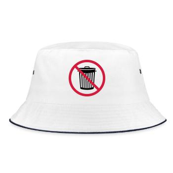 interdit schild zone pas tonne muelle - Bob - blanc/marine - Devant