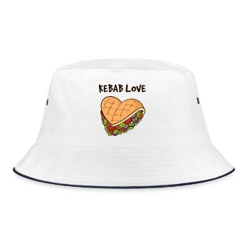 J'aime kebab coeur sandwich sandwich restauration rapide - Bob - blanc/marine - Devant