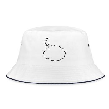 Speech Bubble / Thought Bubble - Bucket Hat - white/navy - Front