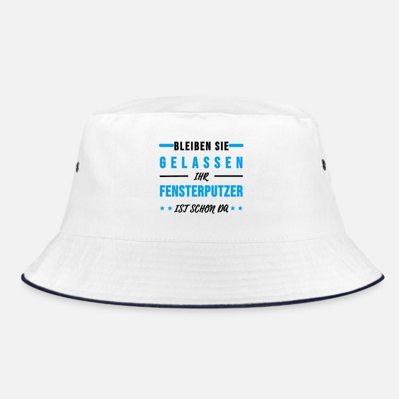 Fensterputzer Gebäudereiniger Sprüche Geschenk Bucket Hat