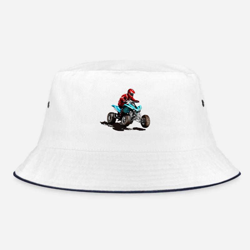 Quad - Bucket Hat - Weiß/Navy