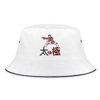 Taichi Kämpfer - Bucket Hat - Weiß/Navy - Vorne