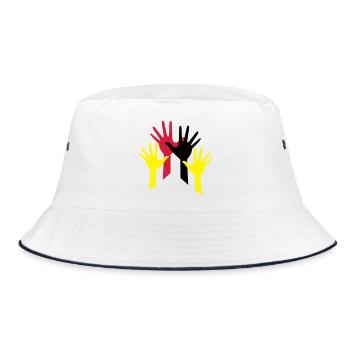 haende - Bucket Hat - Weiß/Navy - Vorne