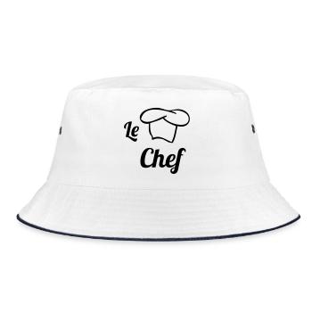 Le Chef - Bucket Hat - white/navy - Front