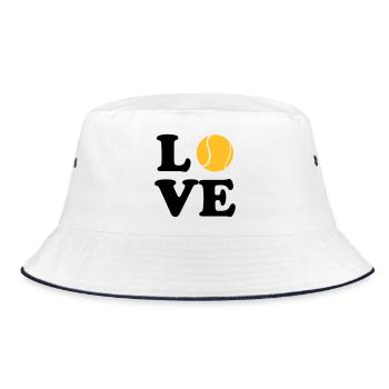 Tennis - Bucket Hat - Weiß/Navy - Vorne