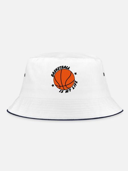 Basketball - Bucket Hat - white/navy - Front