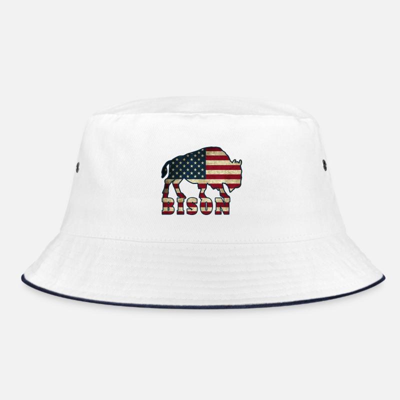 Etats-Unis Bison / Drapeau cadeau Western Buffalo Bob