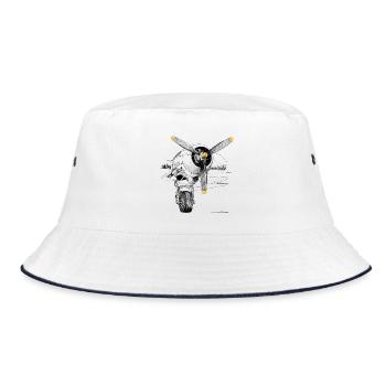 Motor - Bucket Hat - white/navy - Front