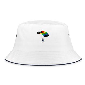 parachute - Bucket Hat - white/navy - Front