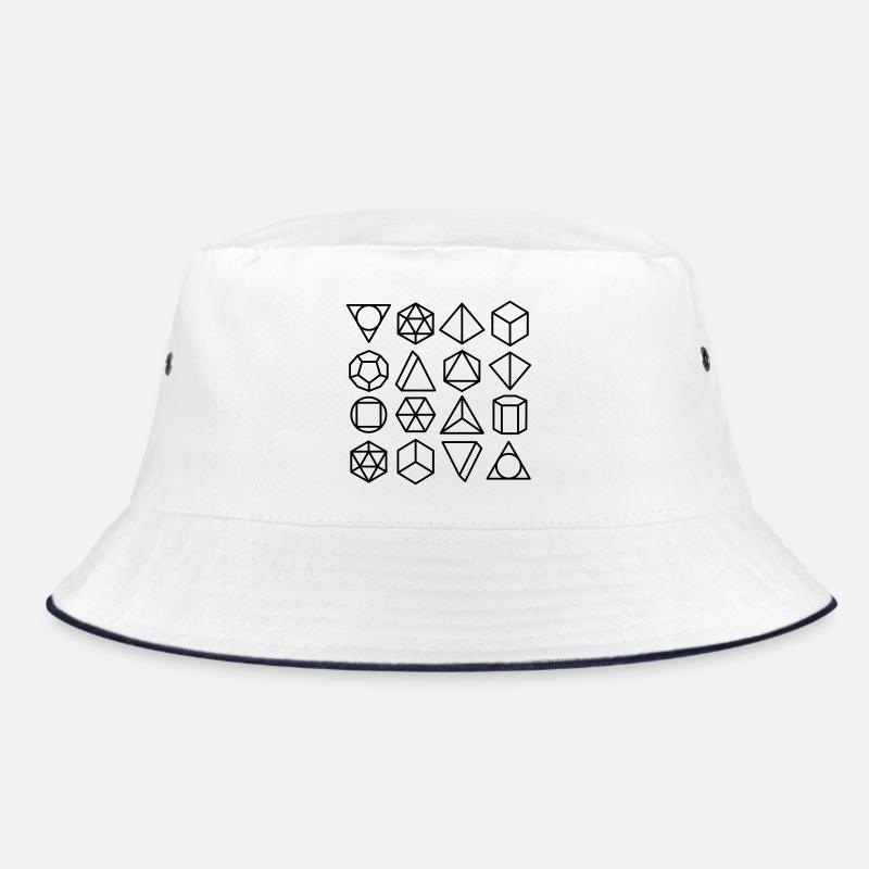 mathematical geometry - Bucket Hat - white/navy