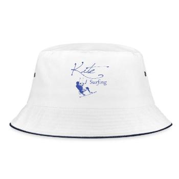 Kite - Surfing - Bucket Hat - white/navy - Front