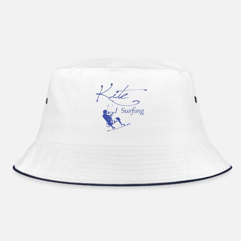 Kite - Surfing - Bucket Hat - Weiß/Navy