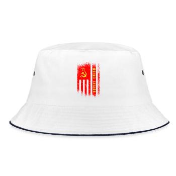Soviet Union Flag / Gift USSR - Bucket Hat - white/navy - Front