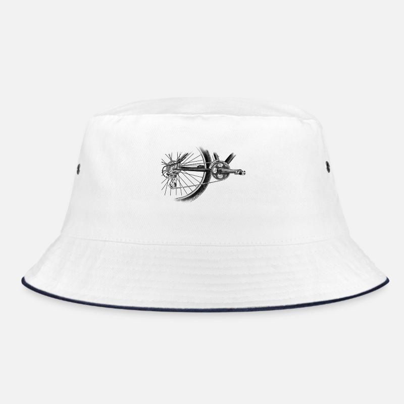 wheel - Bucket Hat - white/navy