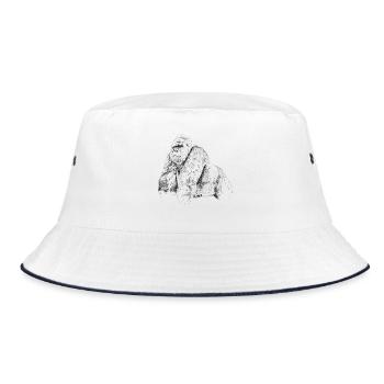 gorilla - Bucket Hat - white/navy - Front