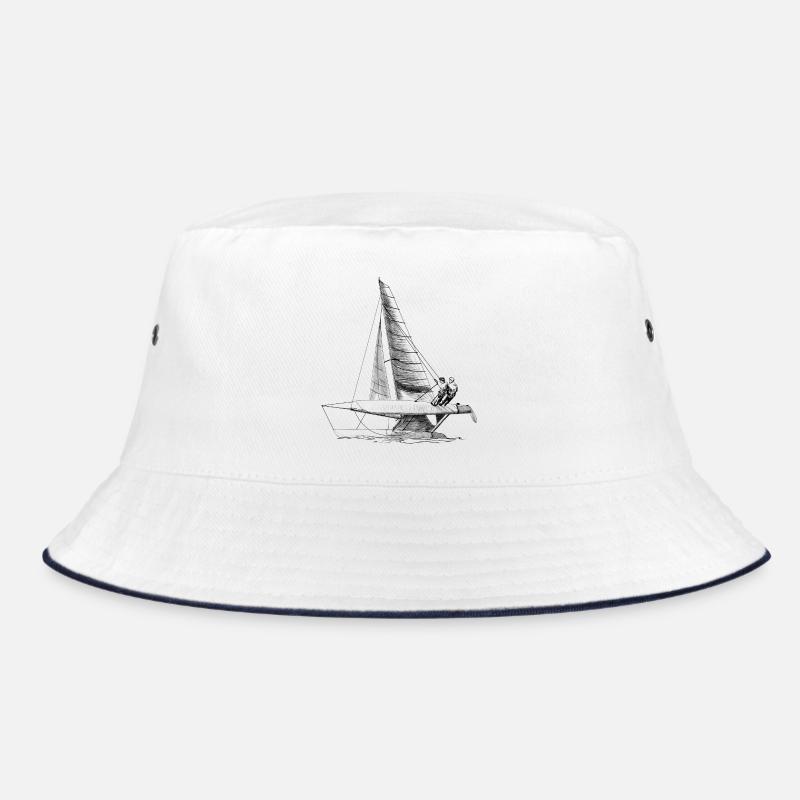 katamaran - Bucket Hat - Weiß/Navy