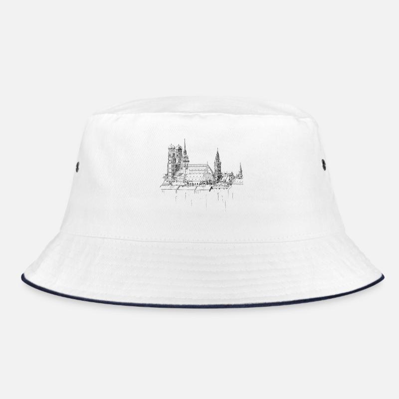 München - Bucket Hat - Weiß/Navy