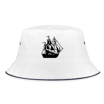 ship - Bucket Hat - white/navy - Front