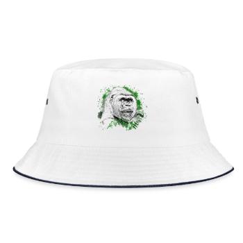 Gorilla - Bucket Hat - white/navy - Front