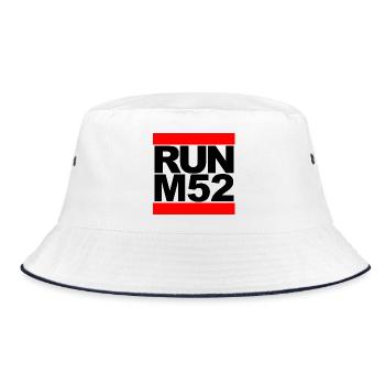 RUN M52 - Bucket Hat - white/navy - Front